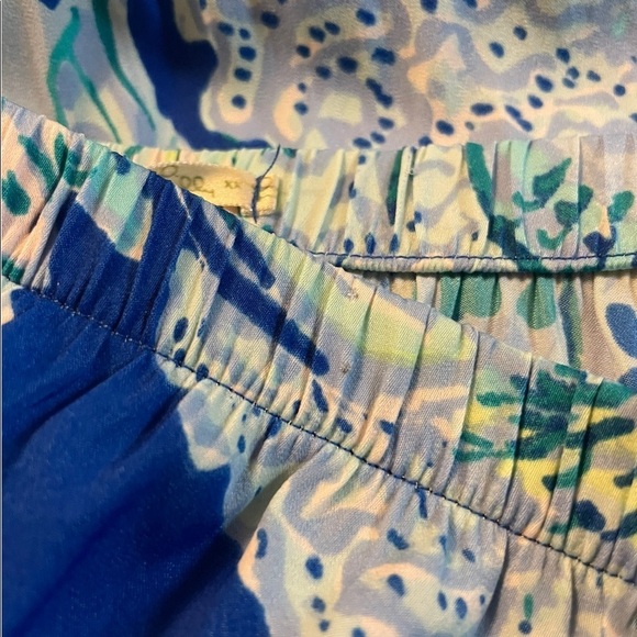 Lilly Pulitzer Pim Blue Current Sea Sirens Engineered Jum Strapless Jumpsuit - Picture 7 of 8